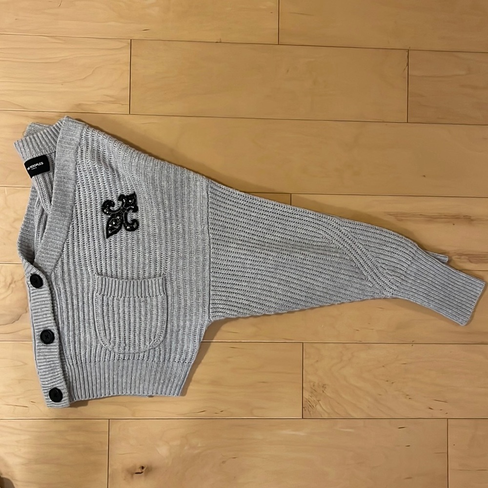 Kooples Cropped Wool And Cashmere Cardigan